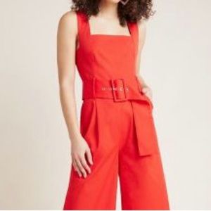 Worn once Belted Red Jumpsuit with belt. Seen Worn Kept brand